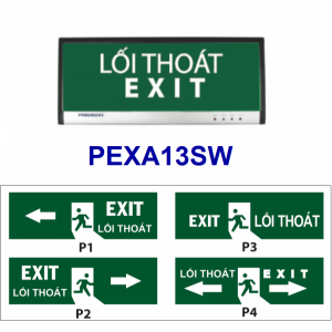 Đèn exit PEXA13SW loại 1 mặt không chỉ hướng